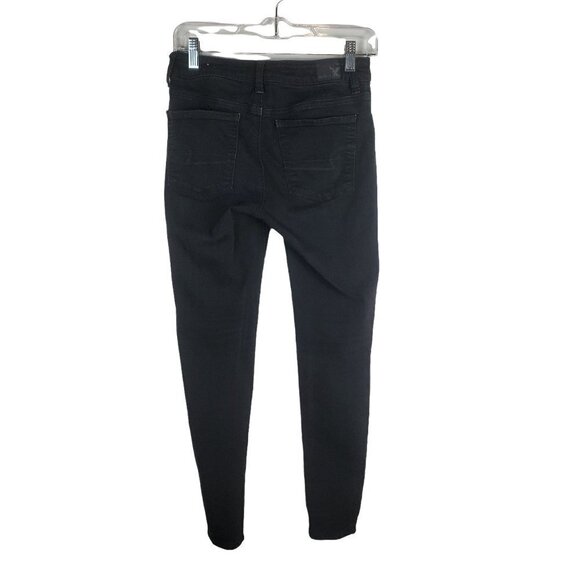 American Eagle 2 Short Black Hi Rise Jegging Skinny‎ jeans - Picture 2 of 7